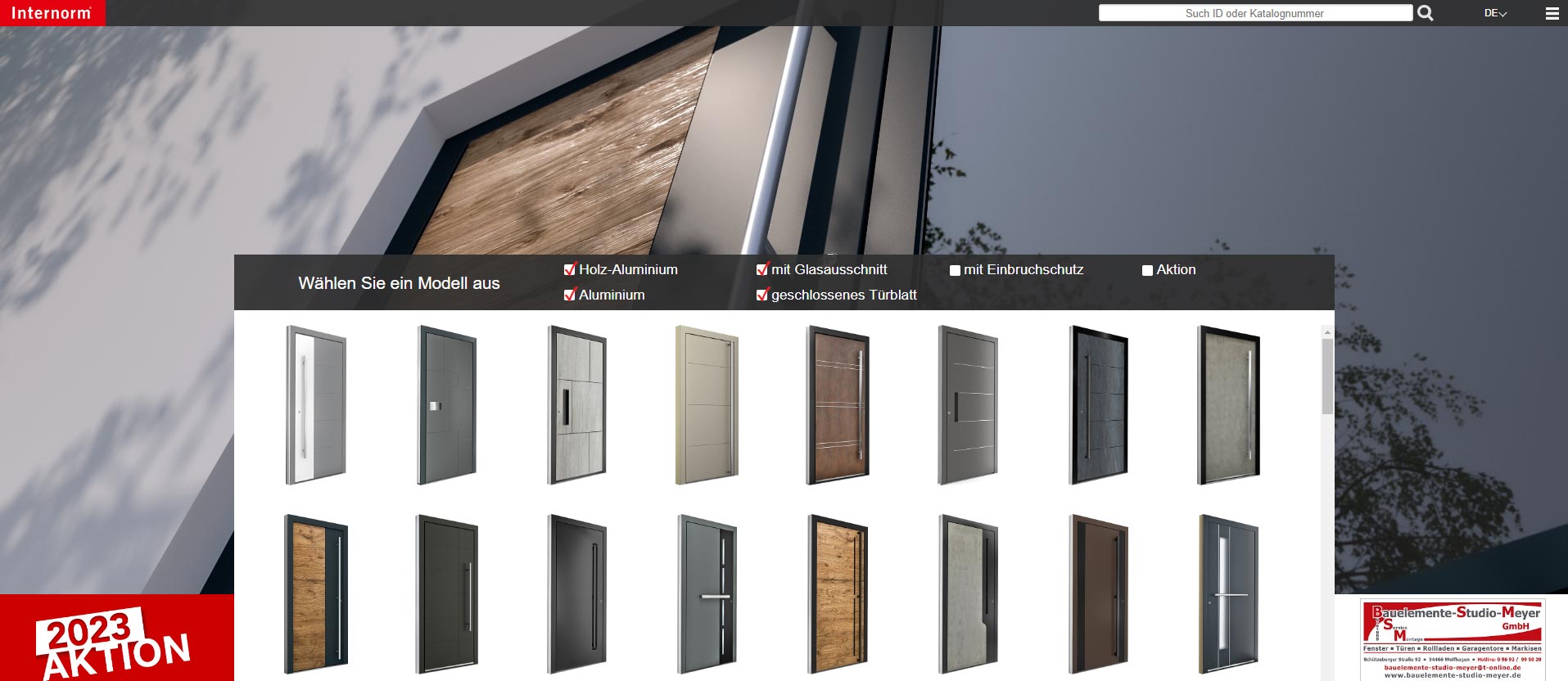 Internorm Türenkonfigurator - Jetzt Traumtür entdecken!